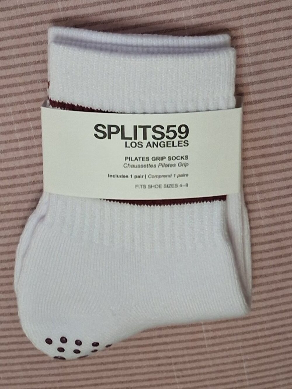 Splits59 Los Angeles Pilates Grip Socks Sz S/M shoe size 4-9